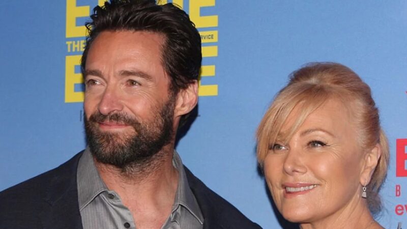 Deborra-Lee Furness a Hugh Jackman na premiéře filmu Eddie the Eagle v roce 2016