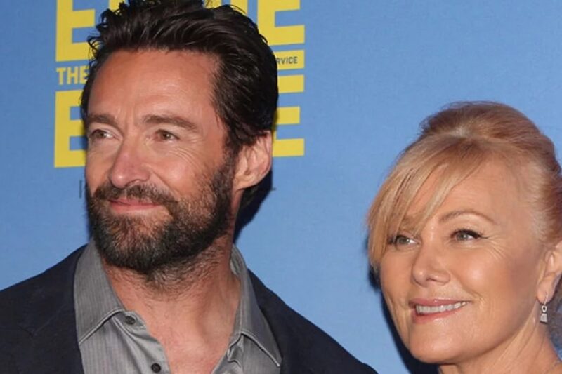 Deborra-Lee Furness a Hugh Jackman na premiéře filmu Eddie the Eagle v roce 2016